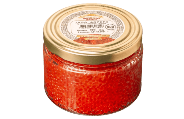 Червона ікра форелі, Золота Унція, 500г